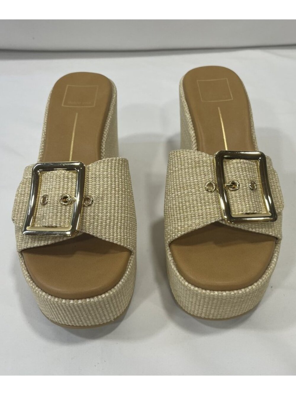 Dolce Vita Jilian Wedge Beige Sandals Women's Size